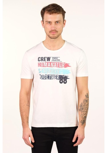 Arma Erkek Büyük Beden Bisiklet Yaka Tişört Y22374868101 Beyaz