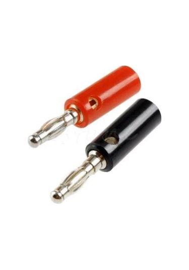 1 Siyah 1 Kırmızı Banan Erkek Konnektör Jack Fiş Banana Muz Soket