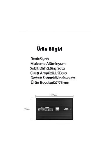Techtic 2.5 Inç Usb 3.0 Sata Hdd Aluminyum Harddisk Kutusu
