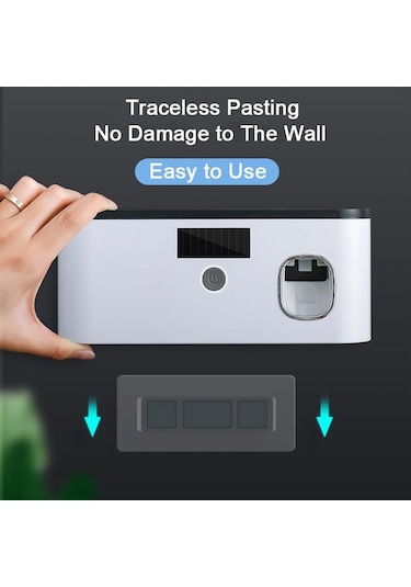 Gri Elektrikli Diş Fırçası Uv Sterilizasyon Kurutma Tutucu Duvara Monte Diş Macunu Sıkacağı Banyo Organizatör Aksesuarları İçin Set Gri Gri Elektrikli Diş Fırçası Uv Sterilizasyon Kurutma Tutucu Duvara Monte Diş Macunu Sıkacağı Banyo Organizatör Aksesuarları İçin Set Gri