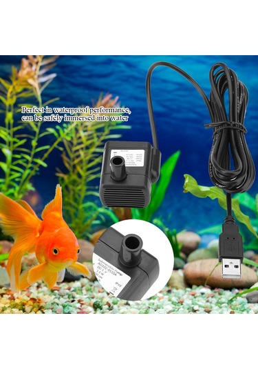 Qingmipy 5v Usb Mikro Su Pompa, Sessiz Dairesel Soğutma, Balık Tankı İçin, 3 Adsorpsiyon Aleti, 1.5w, 180l/h