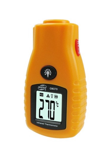 Benetech Dijital Mini Kızılötesi Termometre, Sıcaklık Aralığı: -32 - 280 Derece Gm270 Sarı