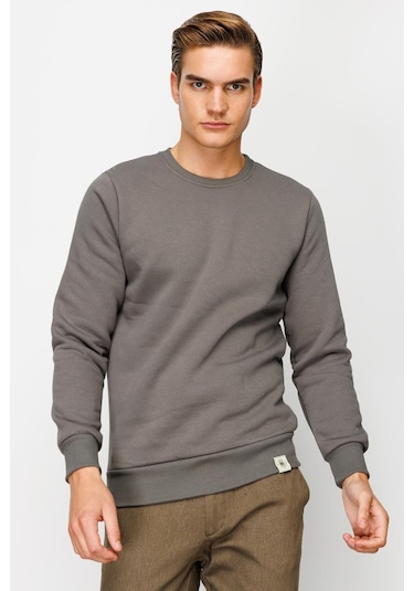 Igs İgs Erkek Koyu Gri Standart Bisiklet Yaka Sweatshirt Koyu Gri