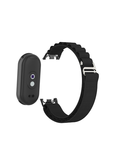 Xiaomi Mi Band 8 9 10 Uyumlu Alpine Loop Kordon Kayış Siyah