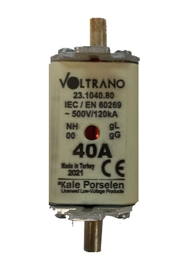 Voltrano Kale Porselen 40a 00 Boy Bıçaklı Sigorta Buşonu Nh00