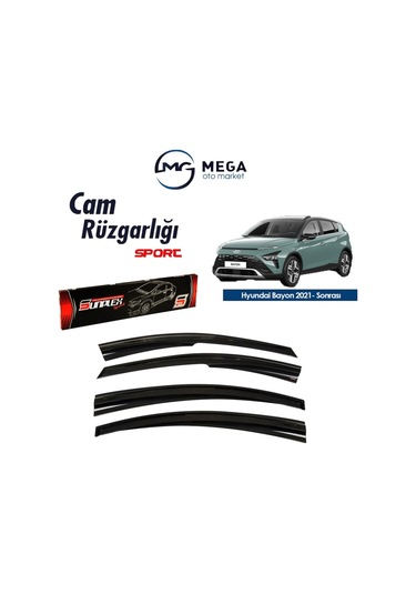 Hyundai Bayon 2021- Sonrası Mugen Tip Cam Rüzgarlık Sunplex