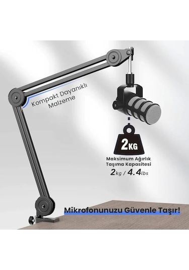 Fifine Bm63 Masa Üstü Mikrofon Standı - Ayaklık - Sehpa 40 x 40 CM