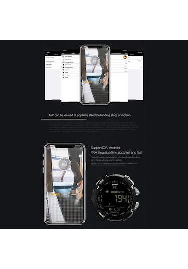 Lokmat Mk16 Akıllı Saat Askeri Ordu Dayanıklı Erkek Kadın Saat 12 Ay Pil Ömrü Ip67 / 5atm Su Geçirmez El Parlak Spor Bt Akıllı Saat Adım Sayar Aktivite Fitness Takip Cihazı Uzaktan Kamera Alarm