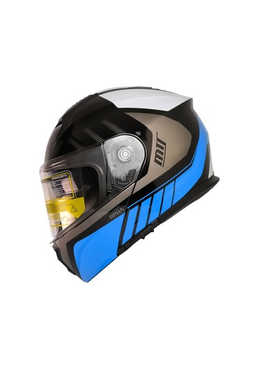 Motoanl Güneş Vizörlü Ece 22.06 Sertifikalı New Motor Kaskı V2 Wx91 Siyah Mavi