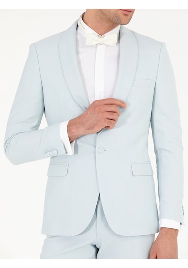 Cacharel Açık Mavi Slim Fit Smokin Damatlık Denım