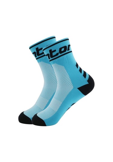 Mavi Nefes Alabilen Ter Emici Bisiklet Çorapları Erkek Kadın Açık Spor Çorapları Mavi