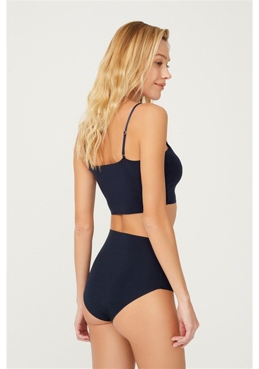 Yüksek Bel Basic Lazer Kesim Bikini Külot 3'Lü Paket - 3-Çok Renkli-M Çok Renkli