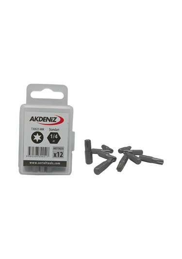 Akdeniz AKD/T30225 1/4 Torx T30 x 25 MM Bits Uç 24'lü