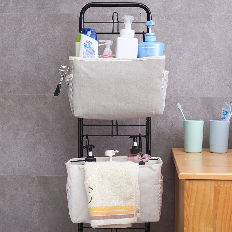 Qingmipy Üniversite Yatak Üstü Organizer Beş Çekmeceli Kumaş Dolap, Ev Ve Dormitory İçin Konforlu Depolama Çantası Beyaz Geliştirilmiş Versiyon Beyaz Kumaş Asılı Sepet