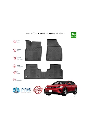 Volkswagen Id4 Araca Özel 3d Paspas 2024+ S Dizayn