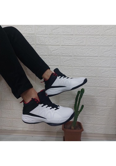 Jump 28652 Beyaz Boğazlı Basket Spor Ayakkabı Beyaz