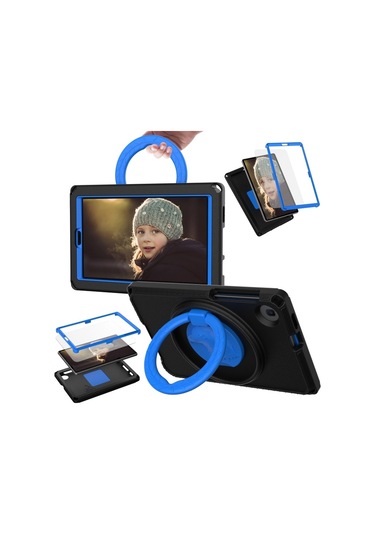 Samsung Galaxy Uyumlu Tab A9 8.7 X110/x115 Eva Hybrid Pc Şok Geçirmez Tablet Kılıfı  Çerçeveli