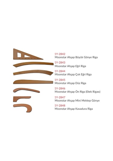 Ahşap Riga Cetvel Takım (7 Parça)