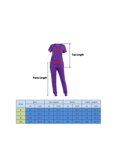 Suntek Çok Cepli V Yaka İş Elbisesi Ile Nefes Xl-menekşe