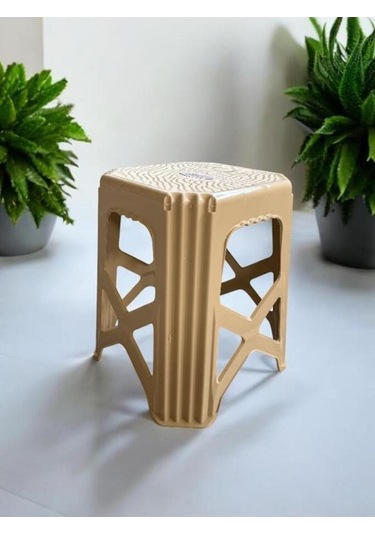 Karatay Orta Boy Plastik Mutfak, Banyo, Balkon Ve Bahçe Taburesi Krem