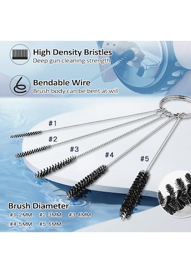 Springsun 21 Adet Boya Tabancası Airbrush Temizleme Fırçası Seti Airbrush Boru Temizleme Fırçası Otomobil Parçaları Temizleme Seti