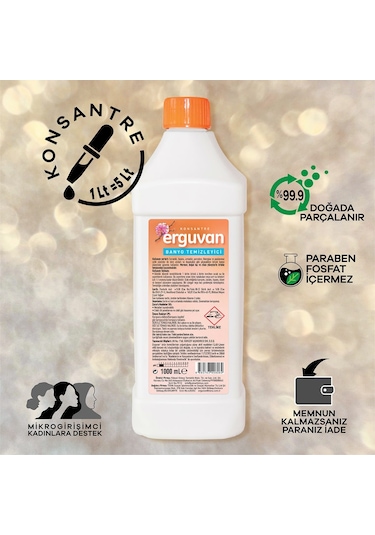 Erguvan Konsantre Banyo Temizleyici 1 L