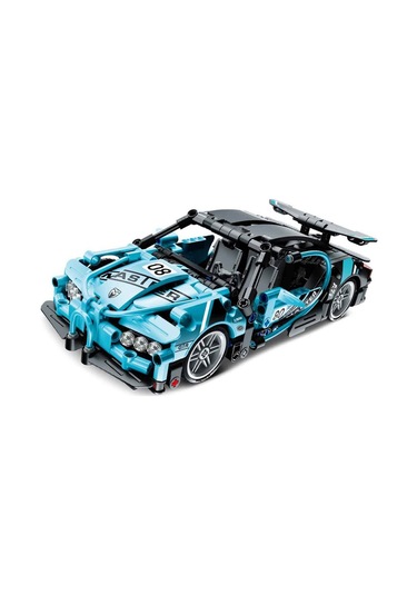 Çek Bırak Mavi Süper Araba 422 Parça Montajlı Yarış Arabası, Koleksiyon Ve Oyun Seti