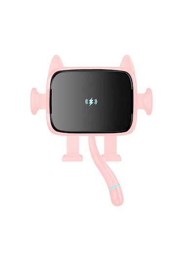 Tenfowee Oto İçin Kablosuz Şarj Aleti 15w Hızlı Şarj, Otomatik Açılma-kapama, Telefon Tutucu, Navigasyon Stendi, 4.7-7 İnç Uyumlu Pembe Pembe