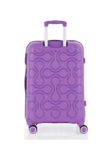 Mçs Polipropilen 3lü Valiz Seti Büyük & Kabin & Makyaj V376 S23sy1000053-set 00014 Mor