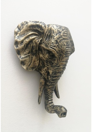 Dekoratif Fil Kafası Askılık Modern Duvar Dekoru Ev Dekorasyon Duvar Askılığı 001