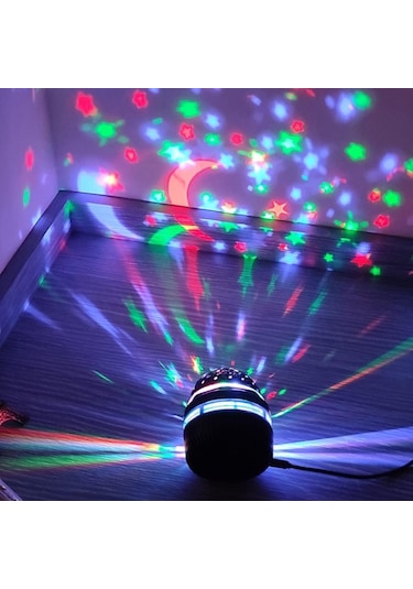River World Gece Lambası Projektör Mini Boy Yıldızlı Çok Renkli