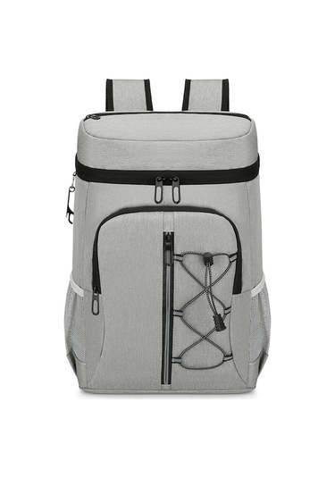 2225 Model Çok Amaçlı Kamp Sırt Çantası - Termal Yalıtımlı, Buzluklu, Logo Özelleştirme 20 Adet Açık Gri Açık Gri