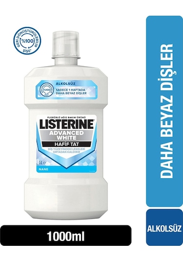 Listerine Advanced White Hafif Tat Ağız Bakım Suyu 1 L