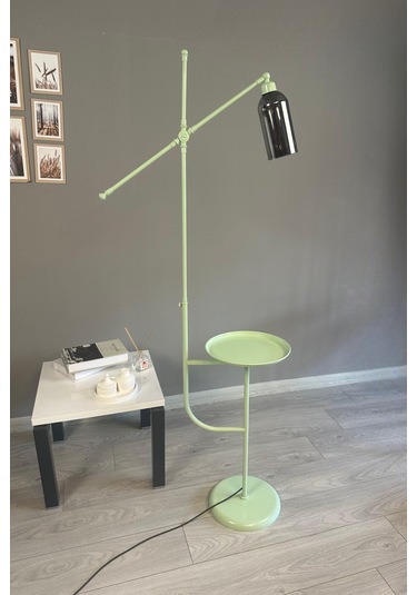 Windy Mint Gövde Füme Cam Lambader Tepsili Makas Gövde Modern Oturma Odası Füme