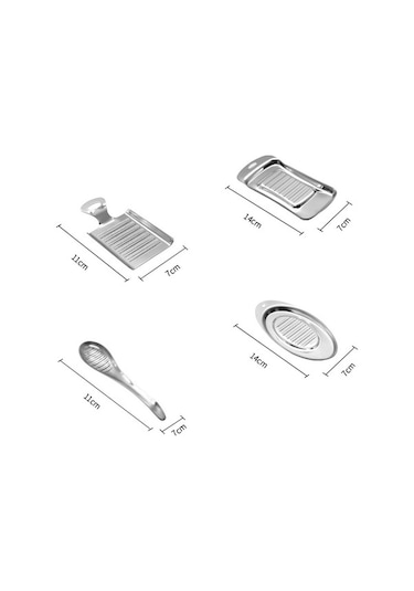 Dancemonkey Ks1001 Paslanmaz Çelik Sarımsak Sebze Püresi Öğütücü, Küçük Mutfak İyeliği Gümüş