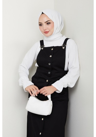 Boydan Düğmeli Gabardin Jile 1552 - Siyah Siyah