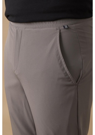 Braccas Erkek Arka Cepleri Fermuarlı Gri Jogger Pantolon Gri