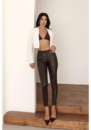 Lacarino 7354 Mira Kadın Jean Pantolon Kahve Lacarino 7354 Mira Kadın Jean Pantolon Kahve