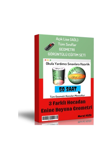 Açık Lise (Aöl) Tüm Sınıflar Geometri Görüntülü Eğitim Seti (50 S