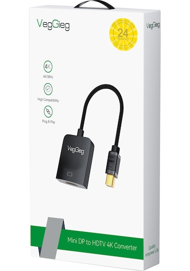 Veggieg 4k 30hz Mini Displayport Dp To Hdmı Çevirici Dönüştürücü