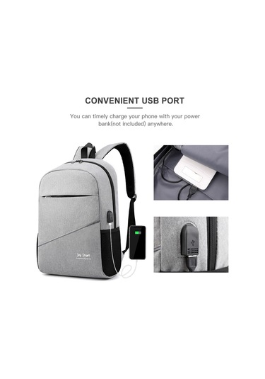 Ruicoo Erkek 3'lü Çanta Seti: Sırt Çantası + Askılı Çanta + Fermuarlı Cüzdan - Nylon-polyester - Dizüstü Bilgisayar Taşıma - Gri Çok Renkli