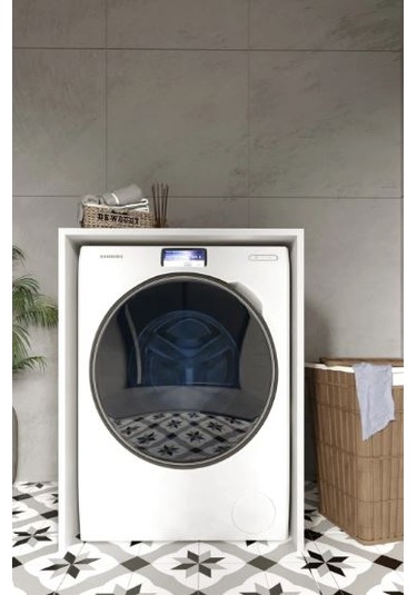 Çamaşır Makinesi Alt Dolabı Ispa Gri