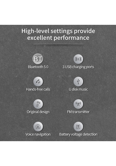 Rock B301 Çift Usb + Pd Bluetooth 5.0 Fm Verici Ve Araç Şarj Cihazı, Destek Tf Kartı / U-disk Siyah