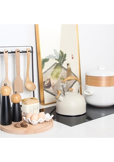 Valkyrie 2.5l Paslanmaz Çelik Düdüklü Su Isıtıcısı Demlik Islıklı Kettle Krem