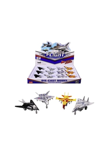 Çek Bırak Metal Mini Savaş Uçak 9 Cm