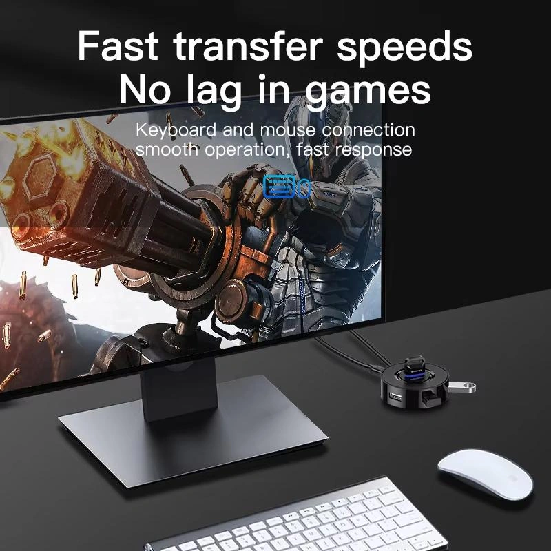 Sones Mindpure Us018 Bilgisayar Genişletme Usb2.0 4 Portlu Hub, Uzunluk: 0,3 M Siyah