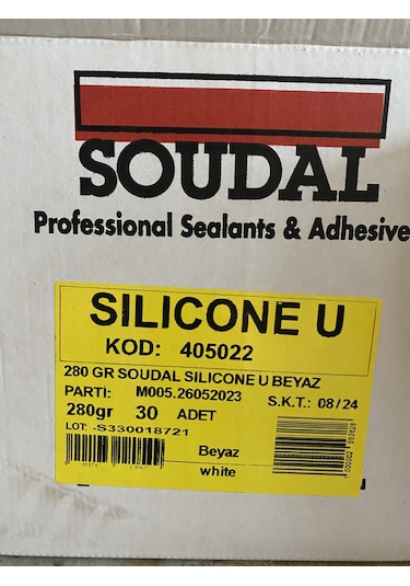 280gr Soudal Silikon Beyaz 30 Adet 1koli