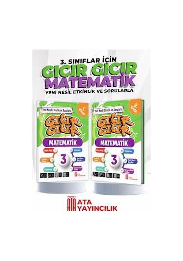 Ata Yayıncılık 3. Sınıf Gıcır Gıcır Matematik 1 Ve 2. Kitap