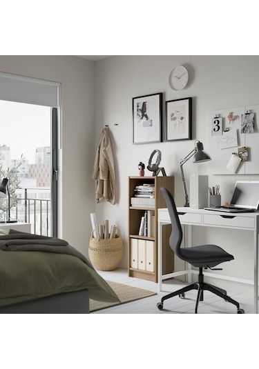 Kitaplık, Meşe Görünümlü, 40x28x106 Cm Abanoz