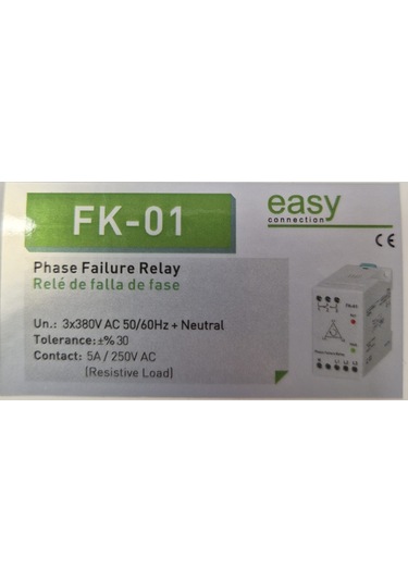 Fk-01 Max 5a 250v Ac Faz Koruma Rölesi